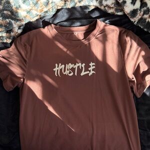 Brown 'Hustle' Graphic T-Shirt